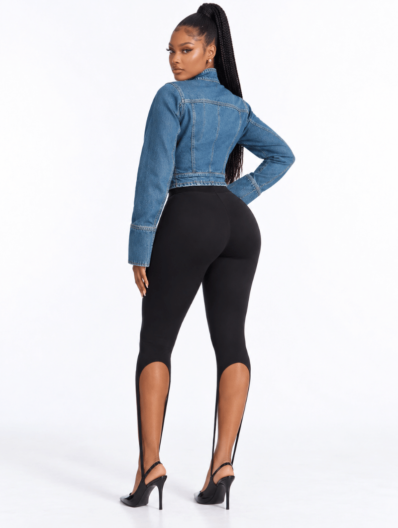 Braided Denim Legging Set