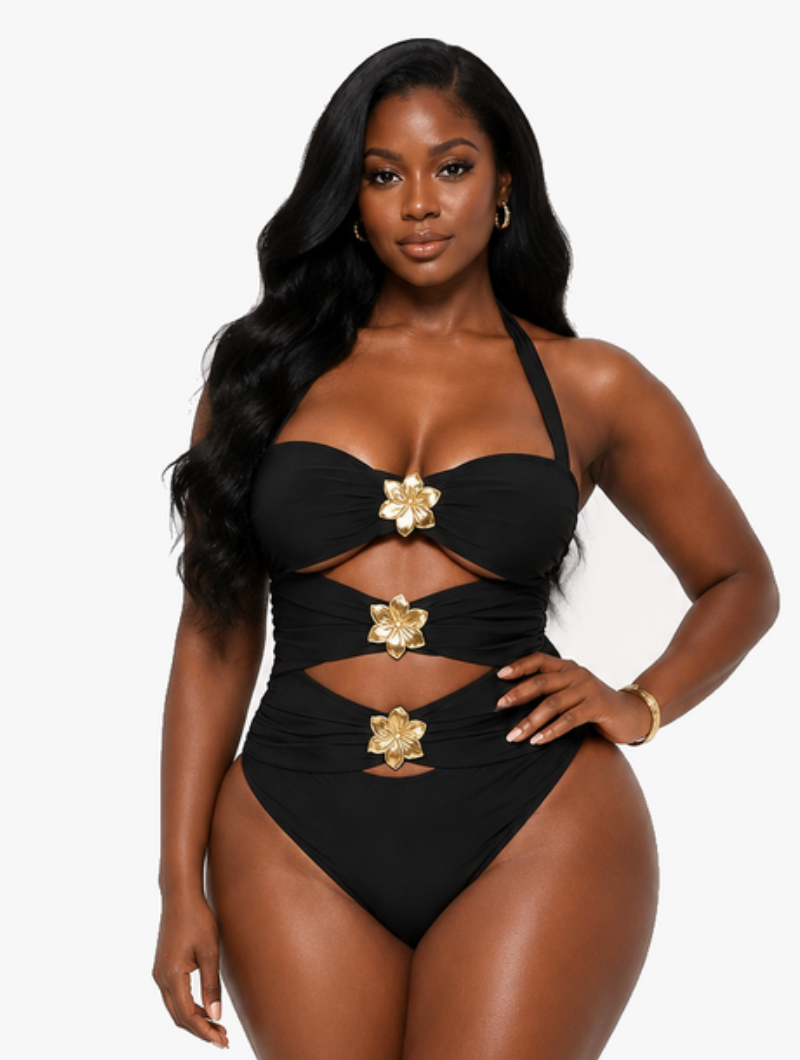 Golden Bloom Skirt Set