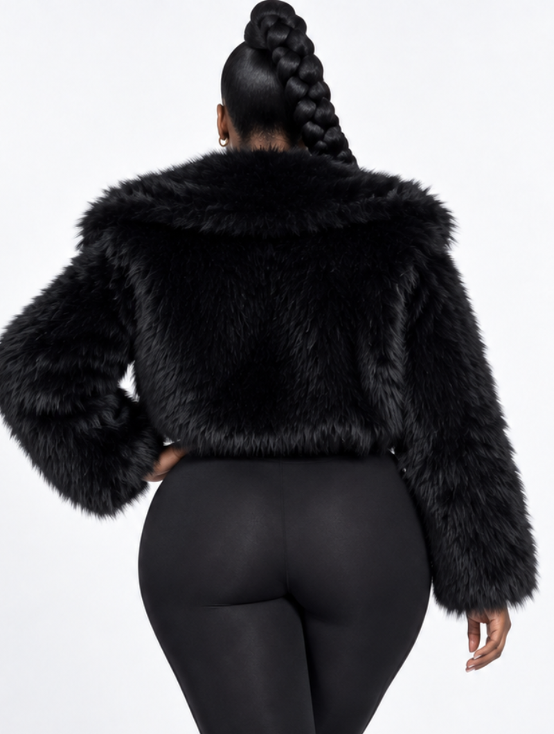 Luxe Cropped Fur Jacket