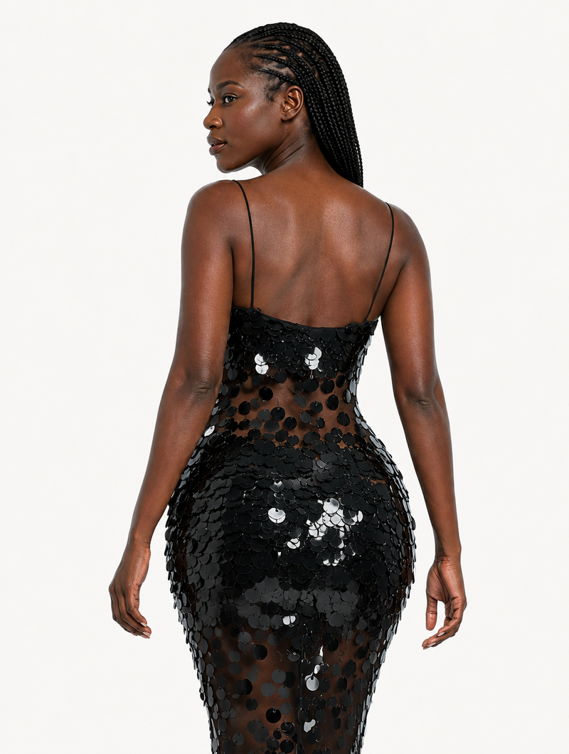 Black Sequin Dream Dress (Pre-Order)