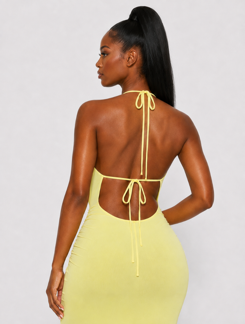 Double Slit Halter Maxi