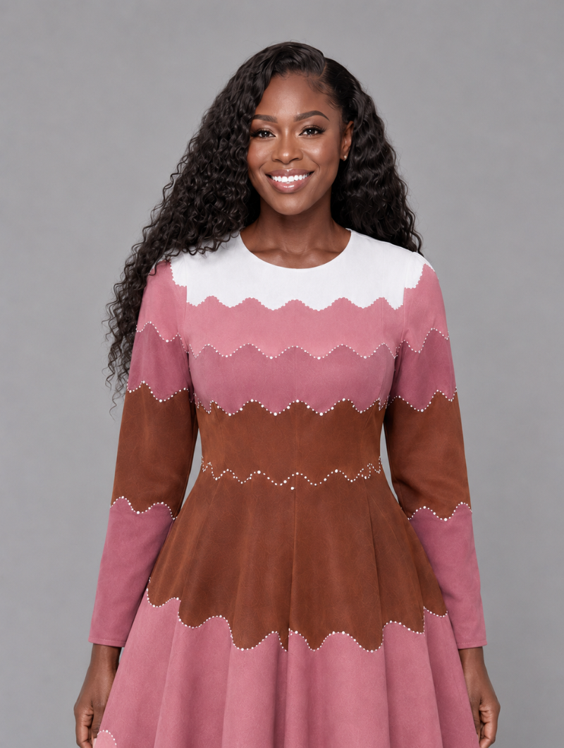 Ripple Bounce Pleated Dress