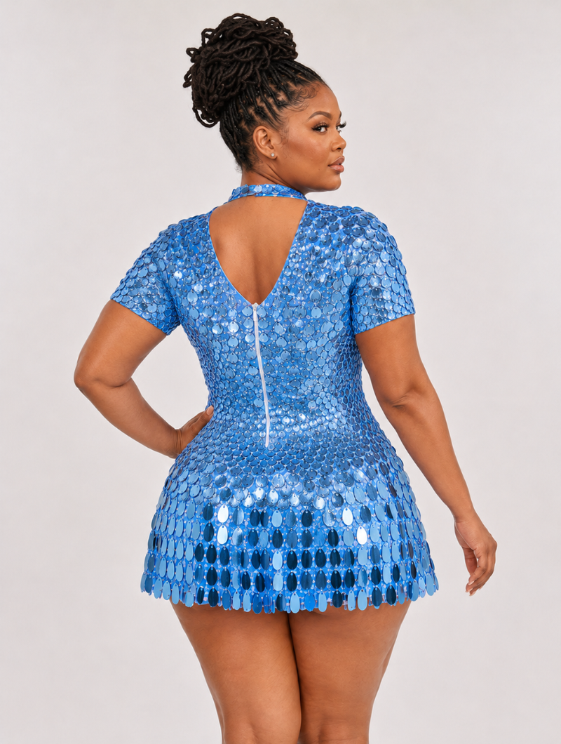 Crystal Mermaid Mini Dress