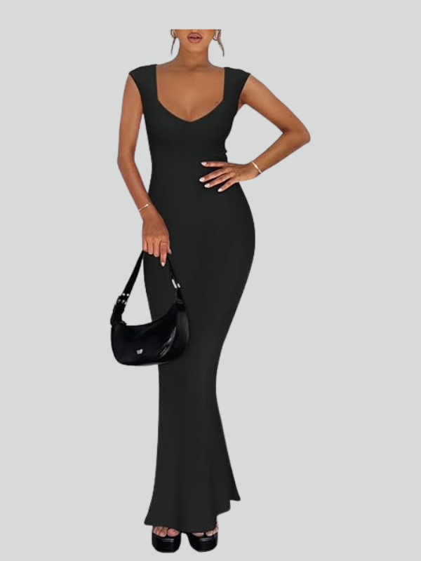 Ribbed Bodycon Lounge Maxi Dress