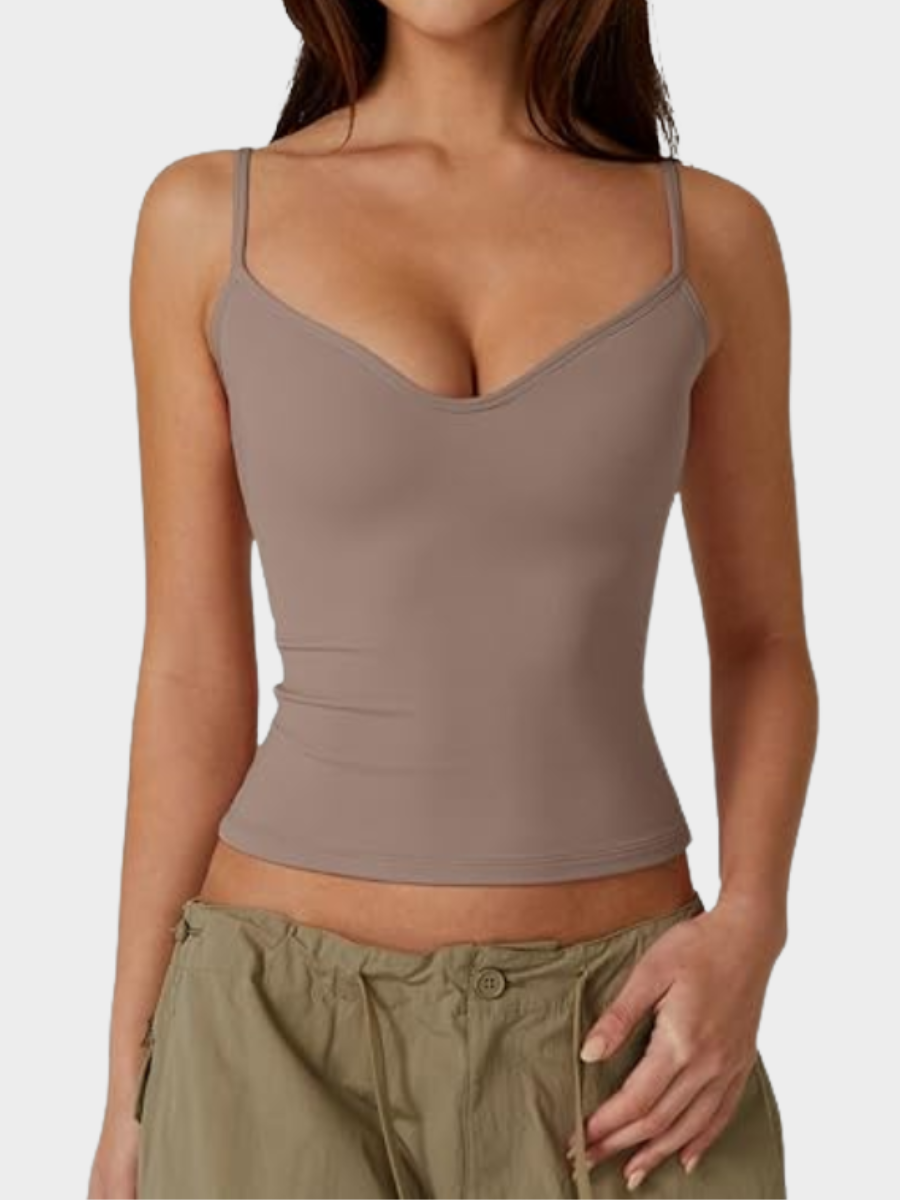 Spaghetti Strap V Neck Sleeveless Camisole