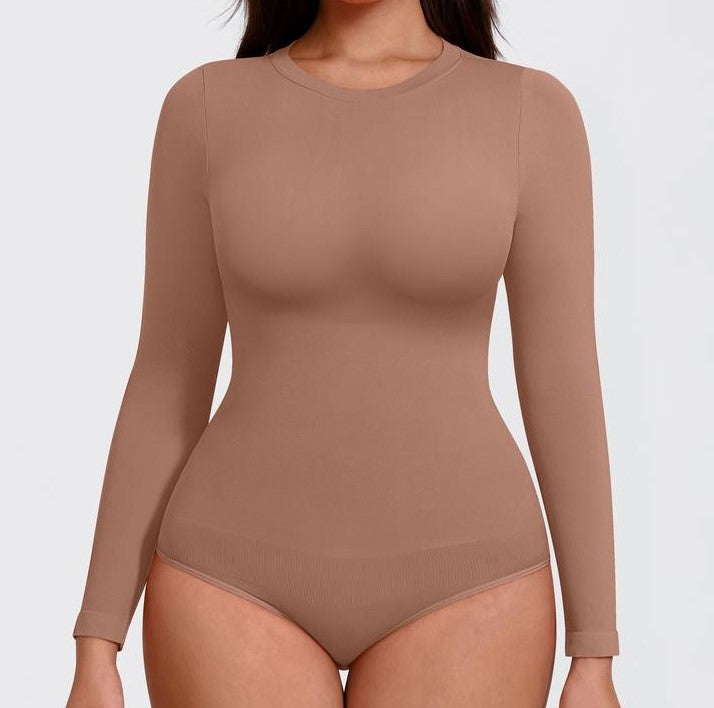 Seamless Long-Sleeve Shaping Bodysuit