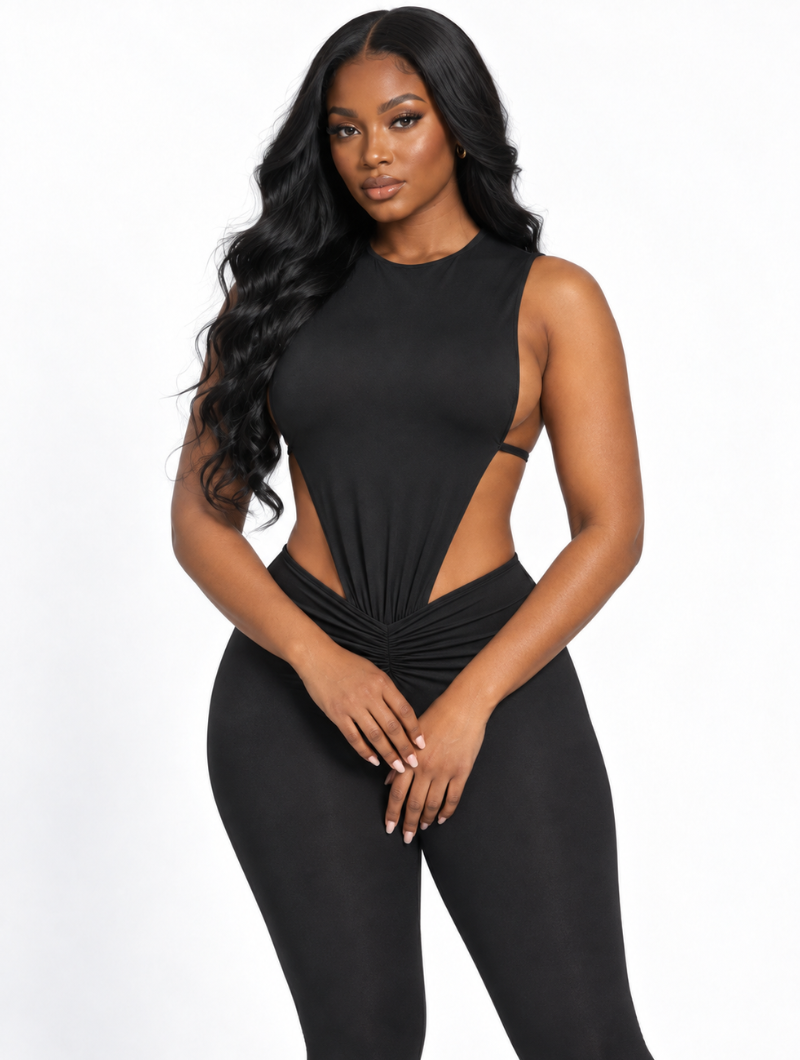 Hourglass Ruched Footed Set