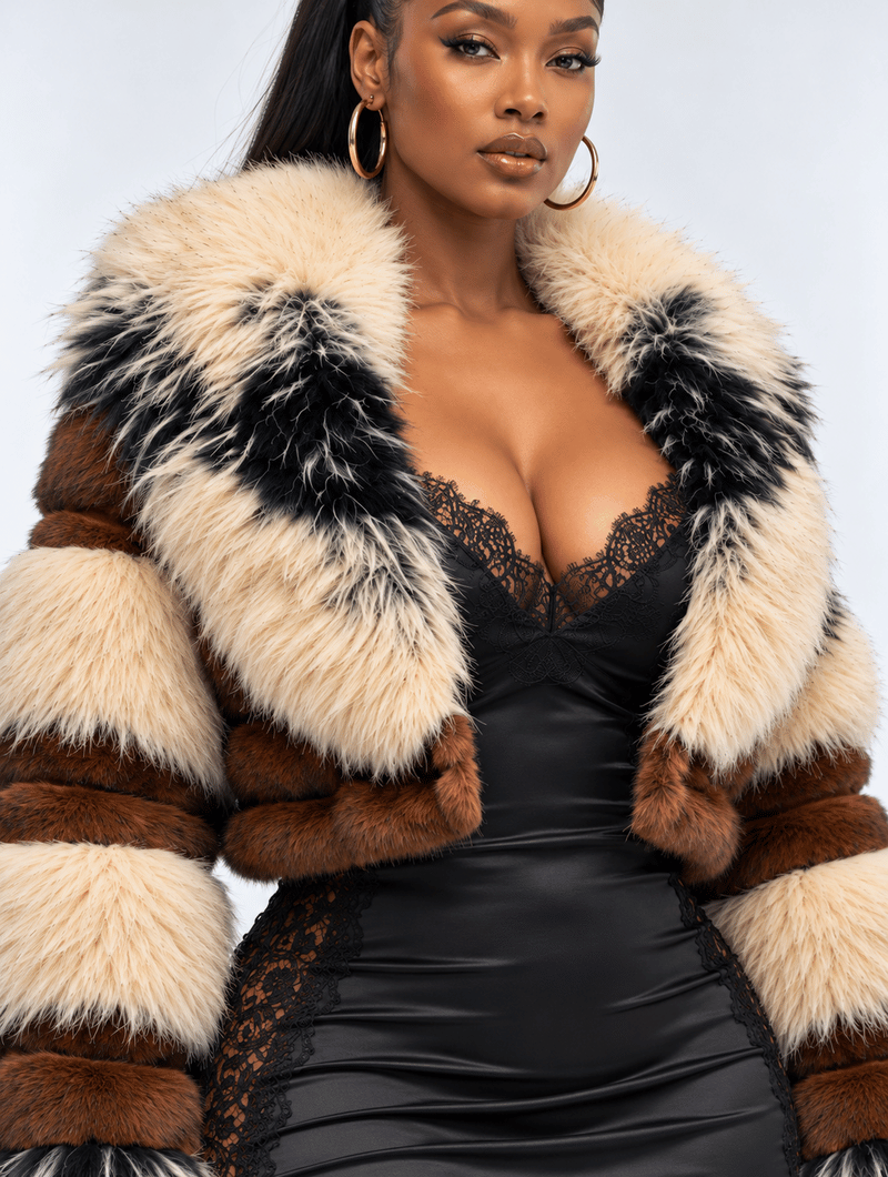Mocha Luxe Fur Crop