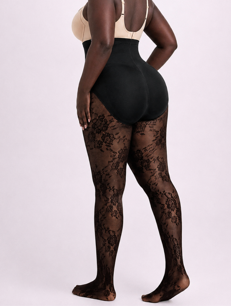 Floral Lace Shaping Tights
