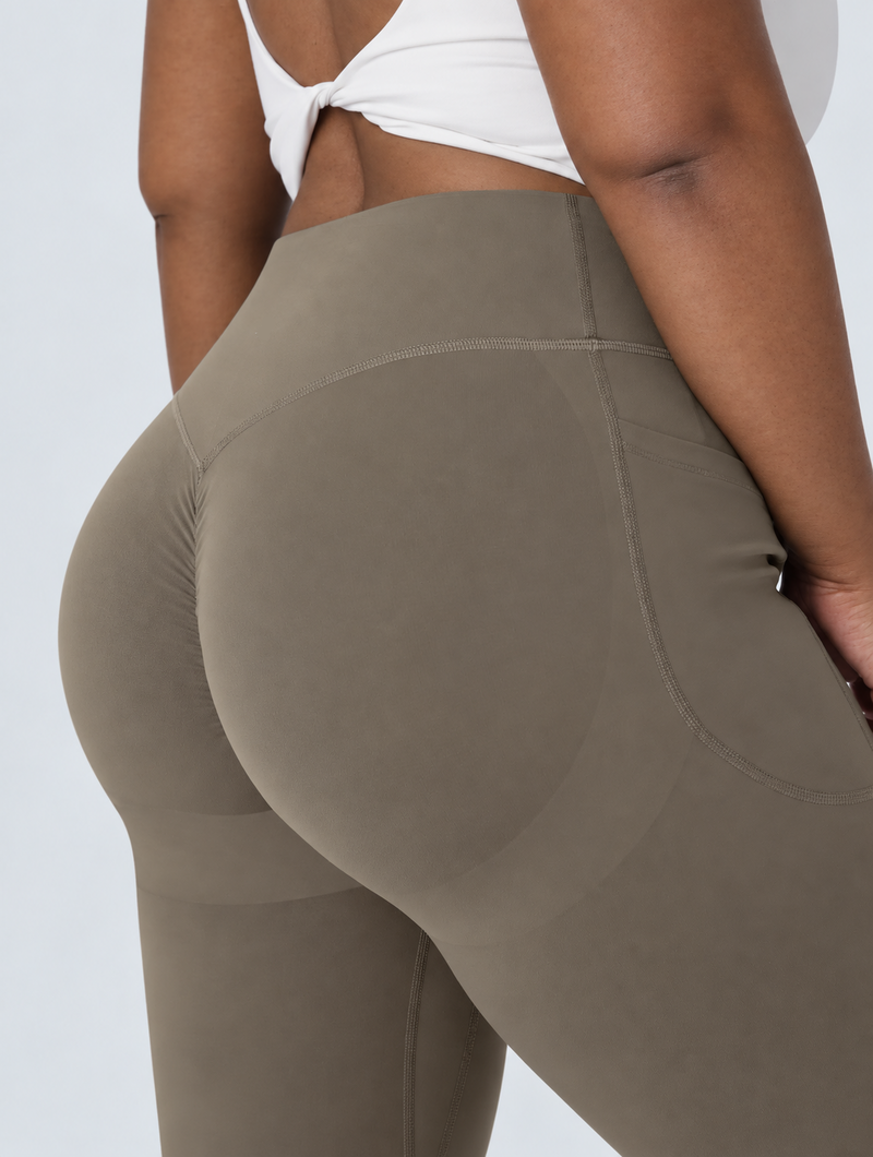 Peach Lift Flare Pants