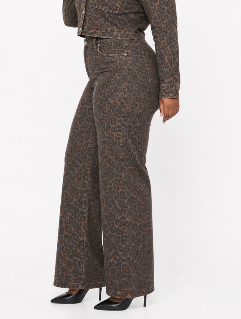Leopard Denim Matching Set