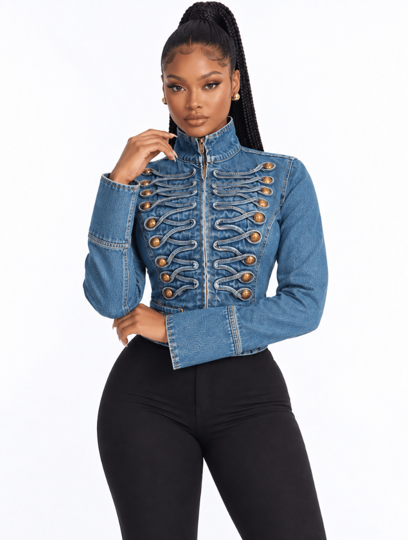 Braided Denim Legging Set