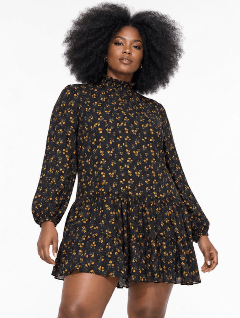 Ditsy Floral Babydoll Dress