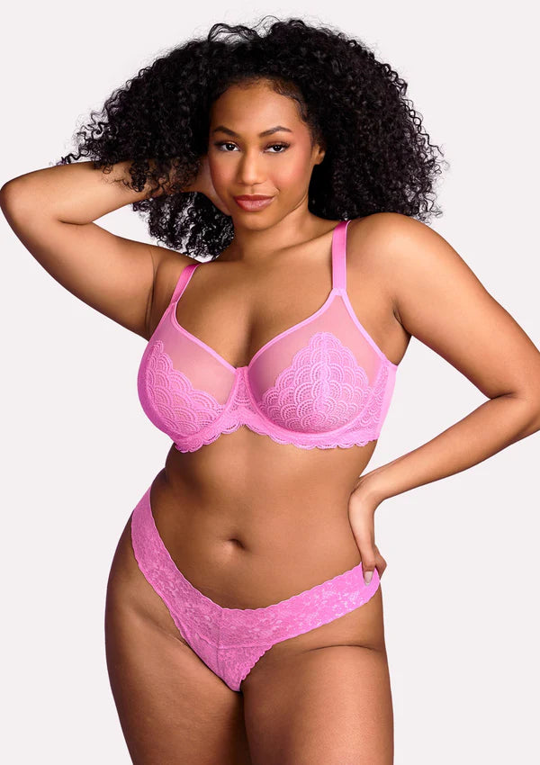 Mermaid Scales Lace Unlined Bra