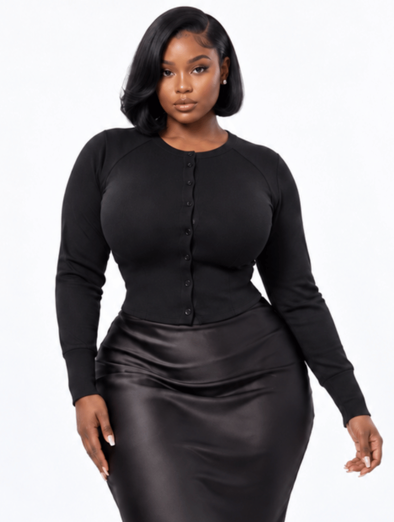 Noir Knit Satin Set