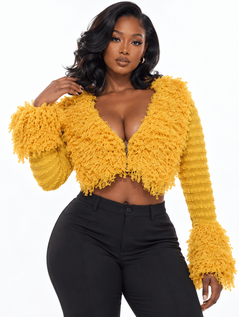 Shaggy Crop Cardigan
