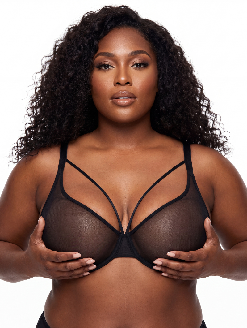 Mesh V-Strap Bra