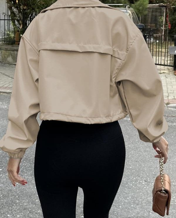 Women’s Zip-Up Cropped Anorak Coat