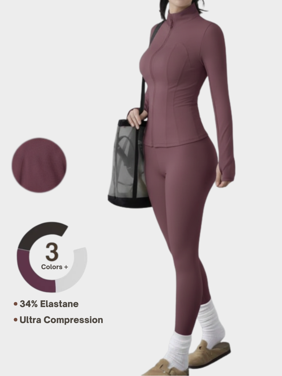 Women's Zip Up Jacket & Leggings Sport Set