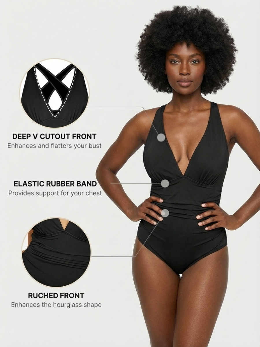 Smart Sculpt Plunge Cutout Swimsuit