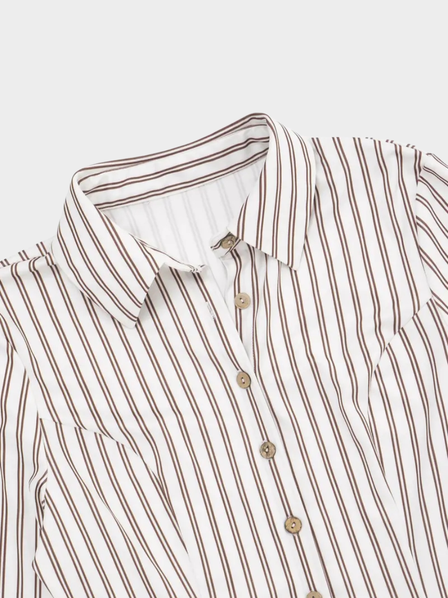 Striped Buttoned Set