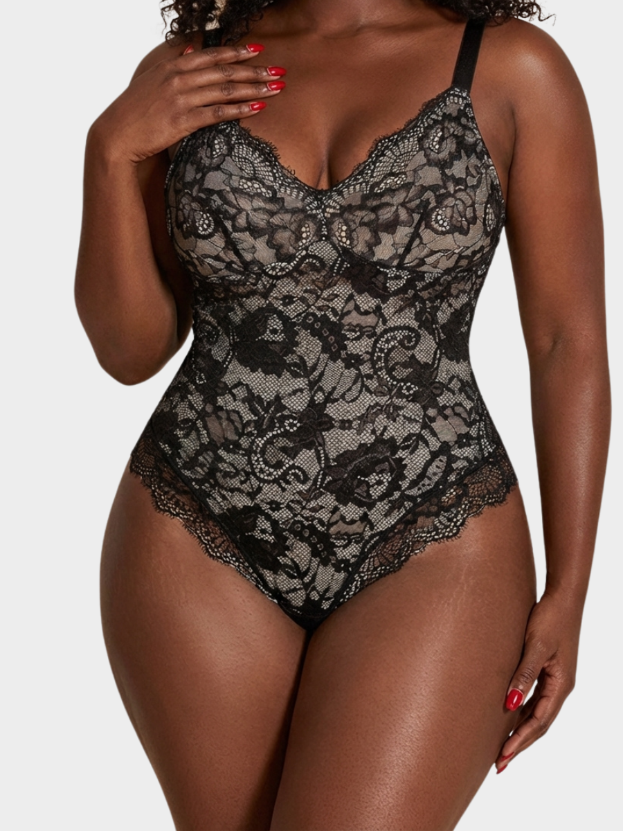 Lace V-Neck Shapewear