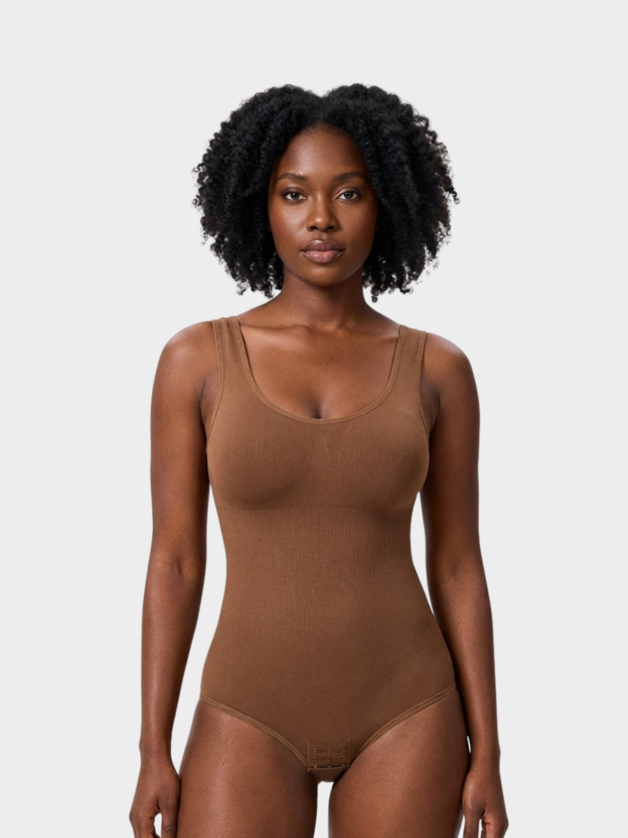 Women Seamless Round Neck Tummy Control Bodysuit
