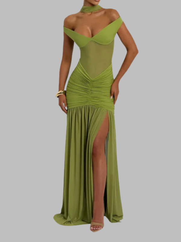 Flowy Slit Bridesmaid Dress