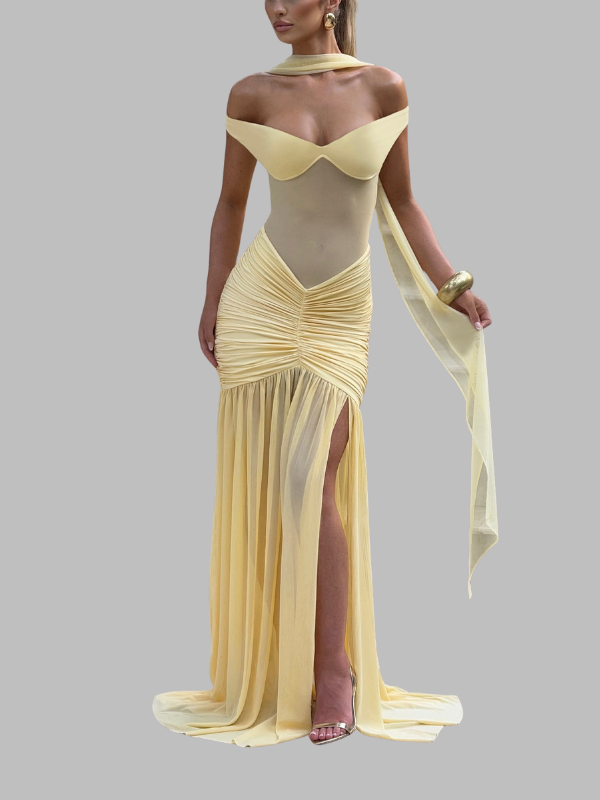 Flowy Slit Bridesmaid Dress