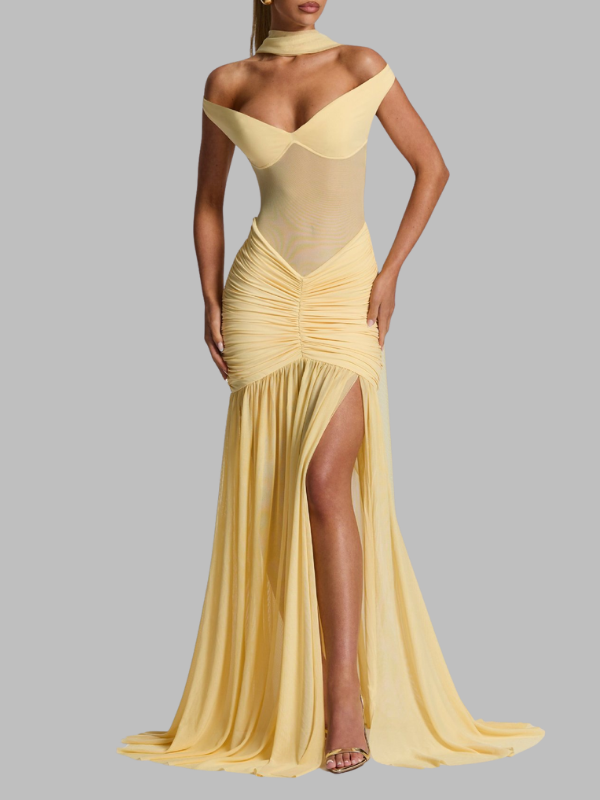 Flowy Slit Bridesmaid Dress