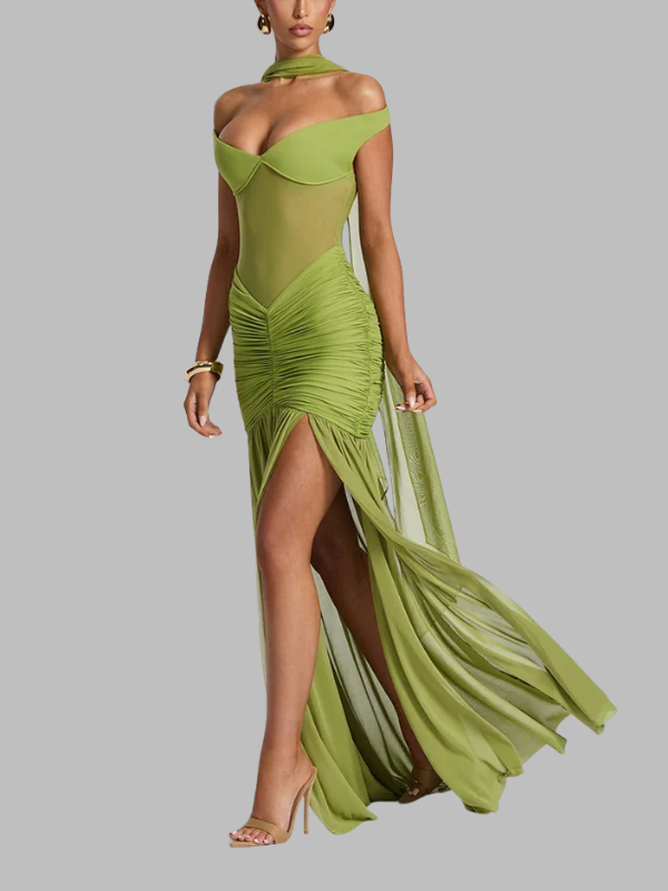 Flowy Slit Bridesmaid Dress