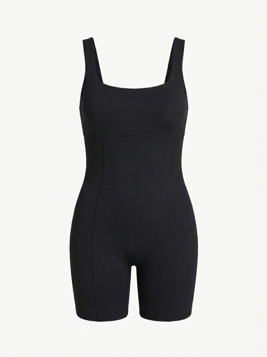 Body-Hugging Square Romper