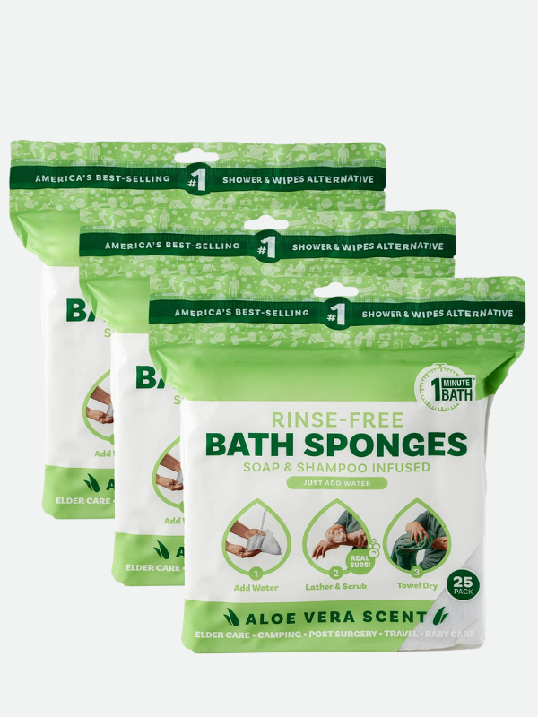 No Rinse Bath Wipes