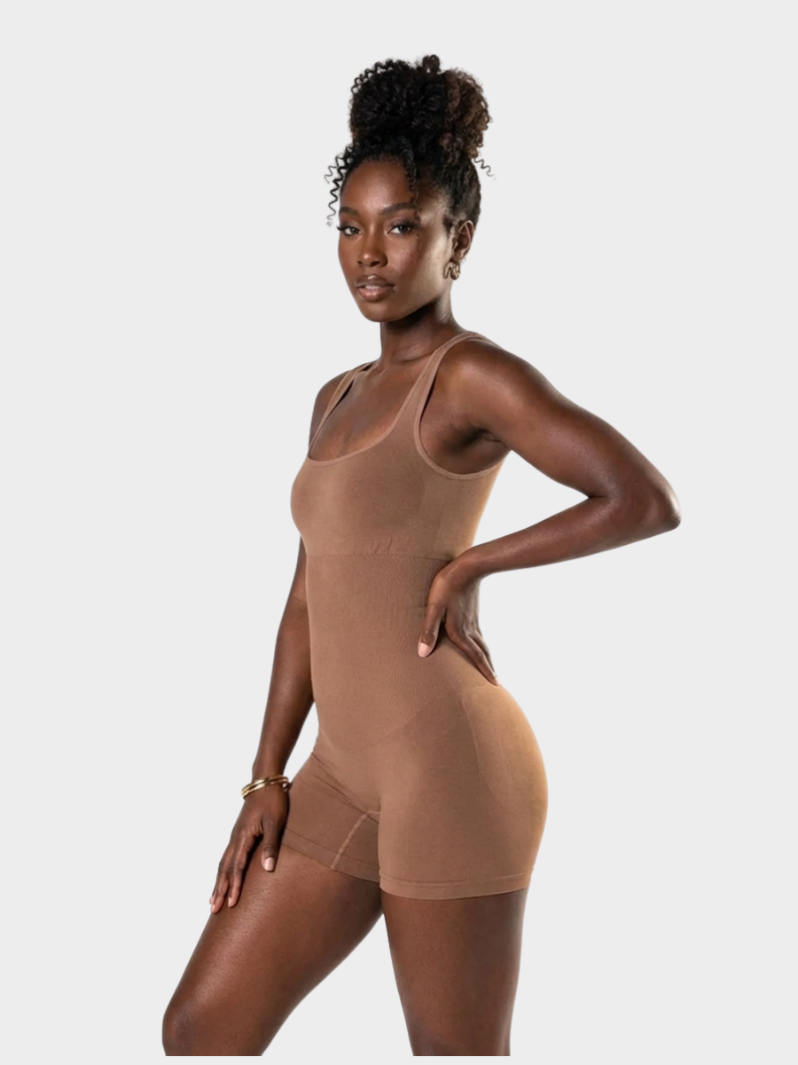 Elegant Square Neck Sculpt Suit