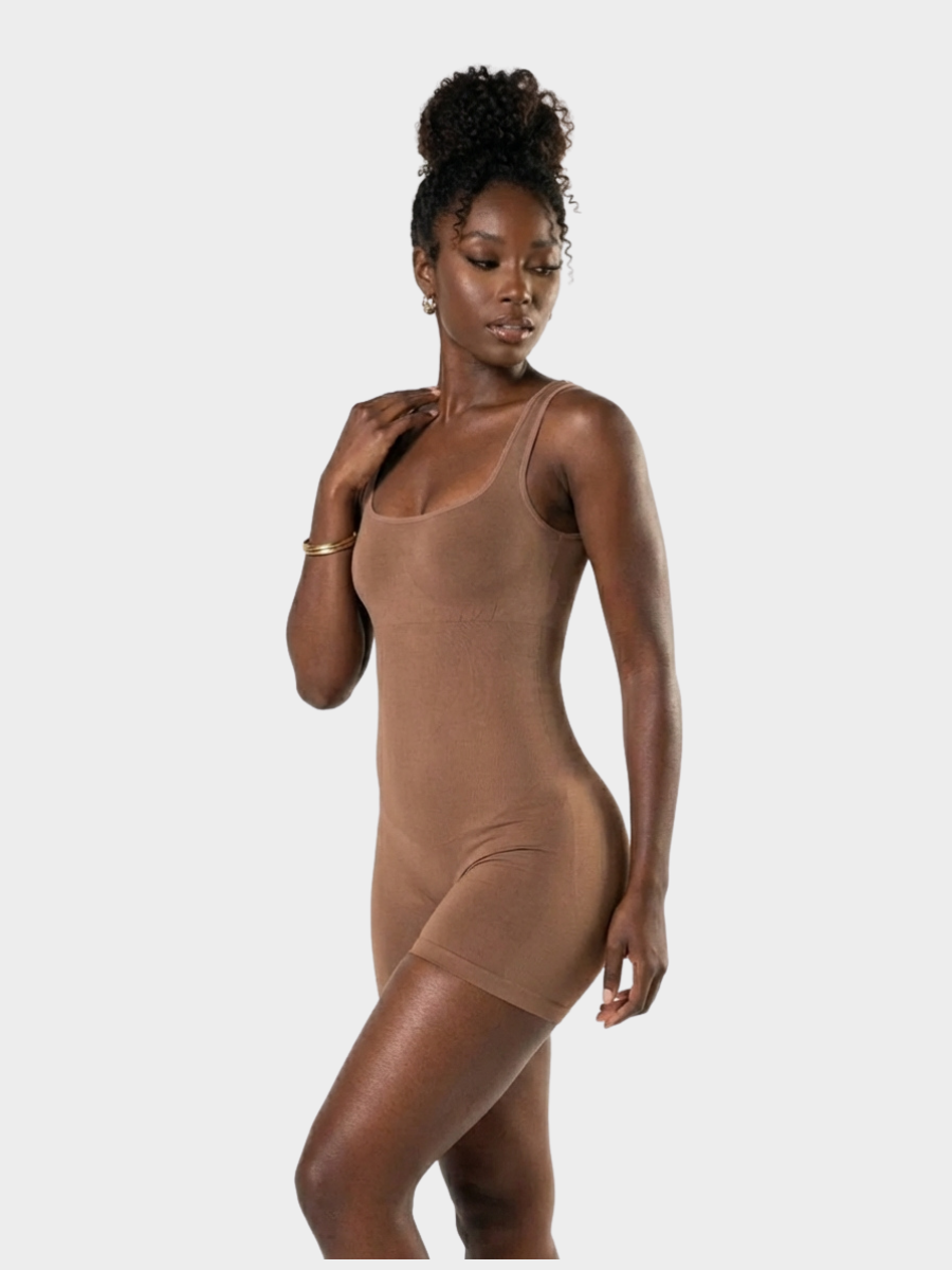 Elegant Square Neck Sculpt Suit