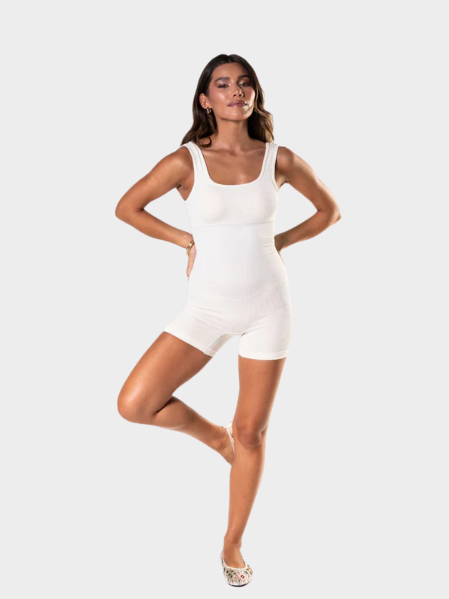 Elegant Square Neck Sculpt Suit