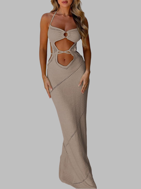 Cutout Knit Maxi Dress