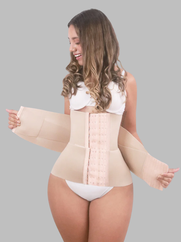 Hook Eye Hourglass Girdle(Beige)