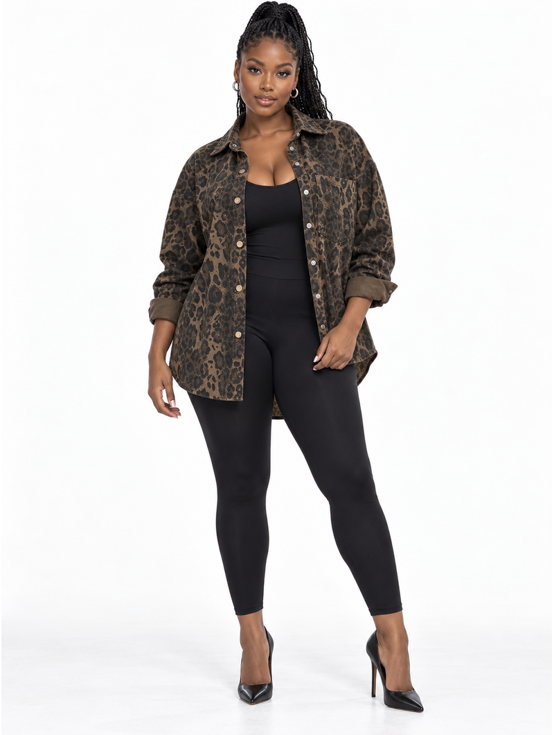 Vintage Washed Leopard Shacket
