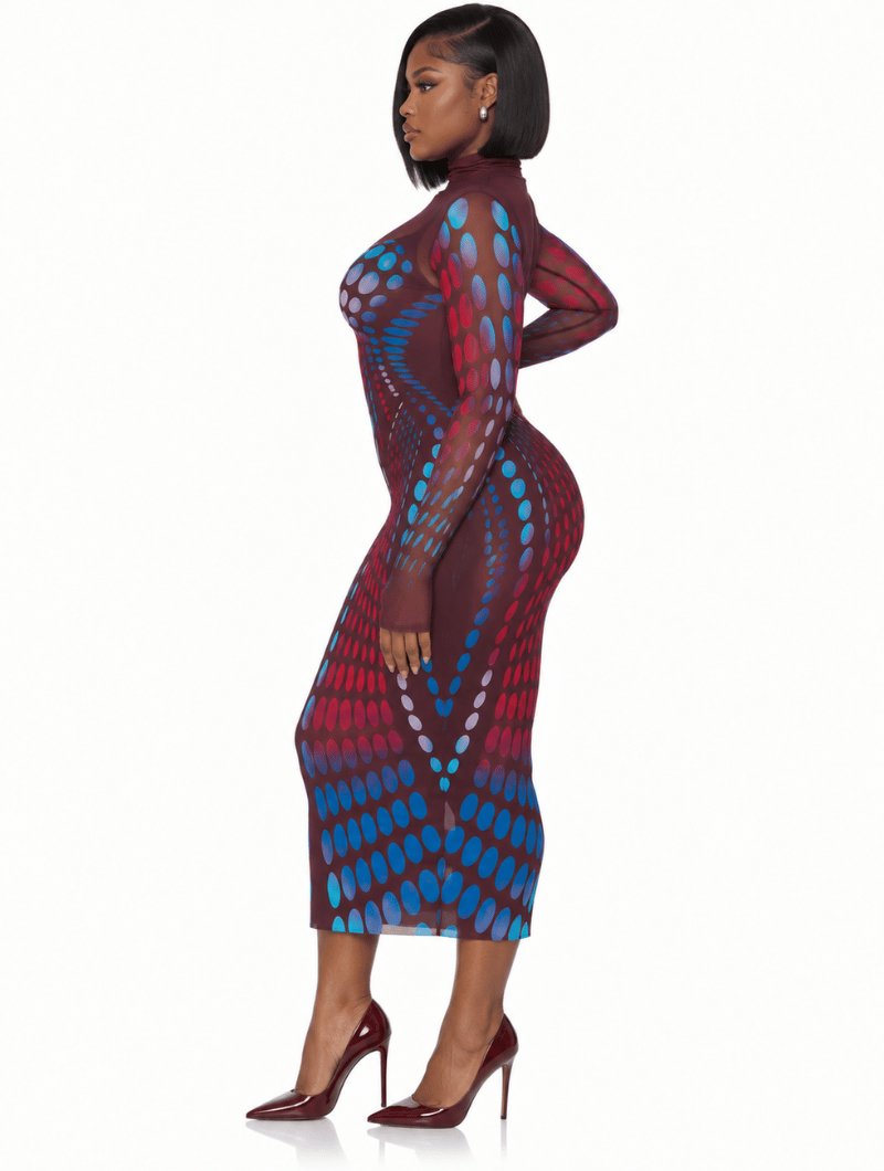 Thermal Dot Midi Dress