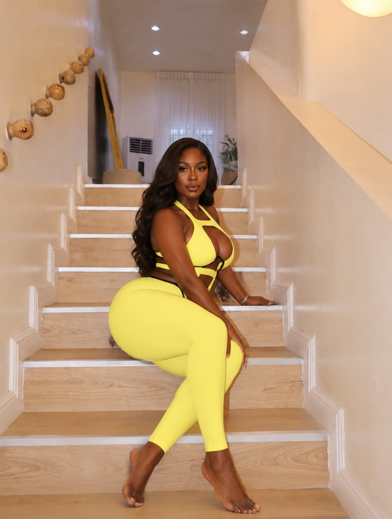 Halter Keyhole Scrunched Jumpsuit
