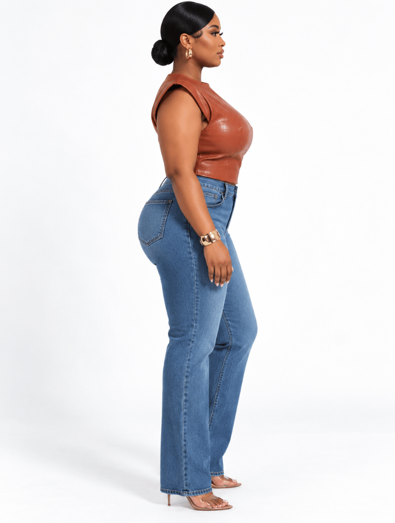 Croc Shoulder Pad Top