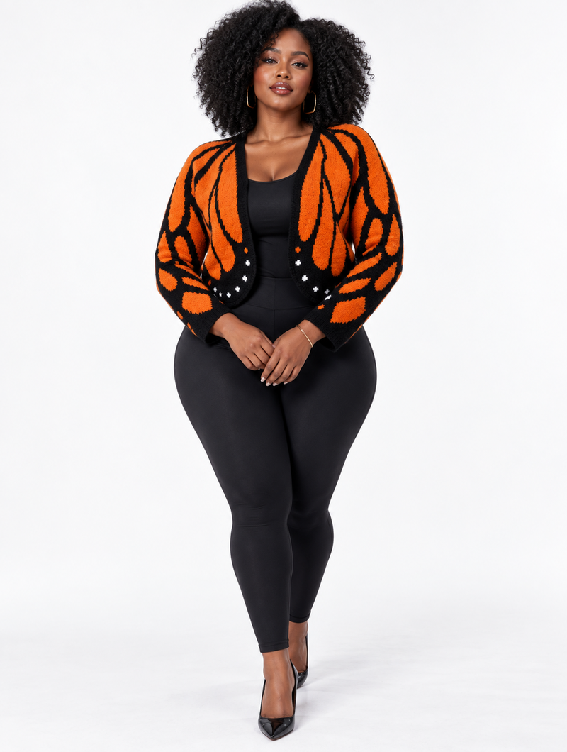 Butterfly Wing Cropped Cardigan