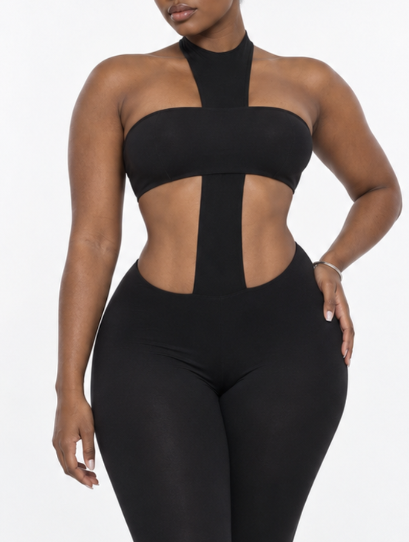 Cross Cutout Jumpsuit