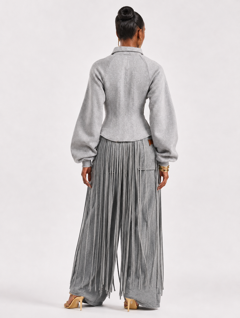 Hourglass Fringe Sweat Set