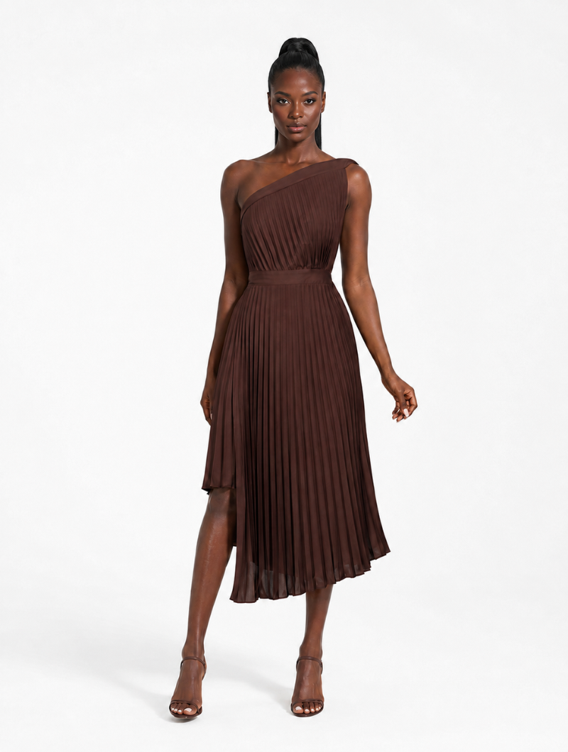 Cocoa Multiway Pleated Wrap