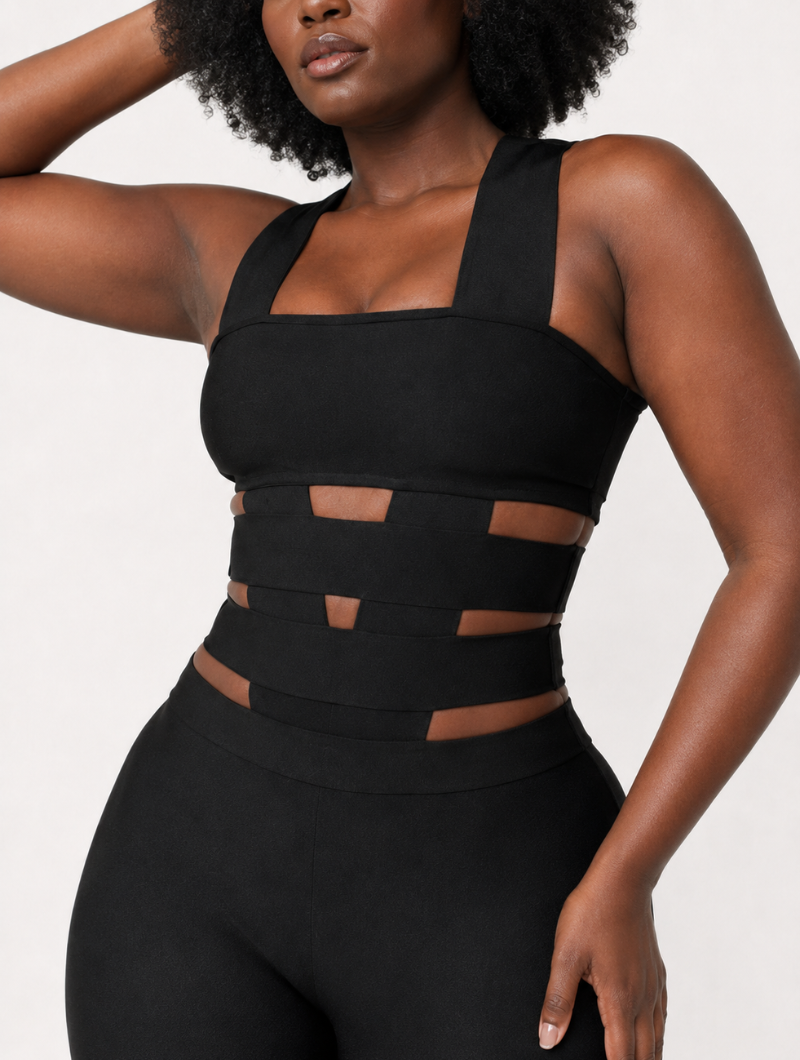 Cutout Bandage Bodycon Jumpsuit