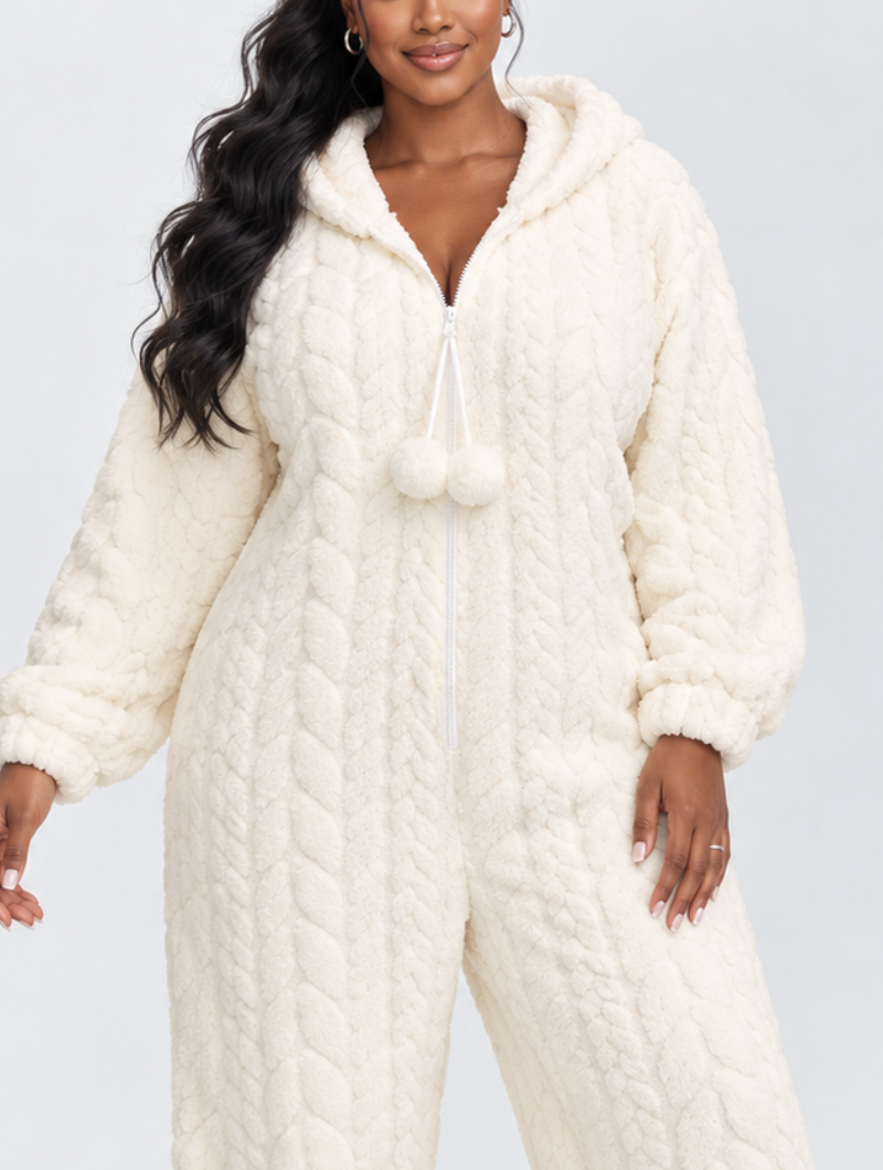 Cloud Cable Plush Onesie