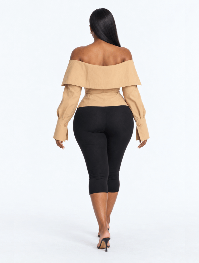 Off-Shoulder Trench Top