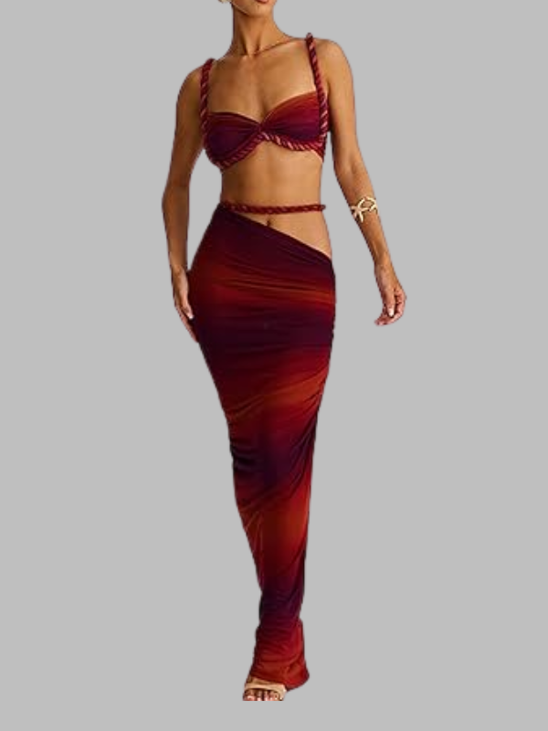 Ombre Braided Bikini Set